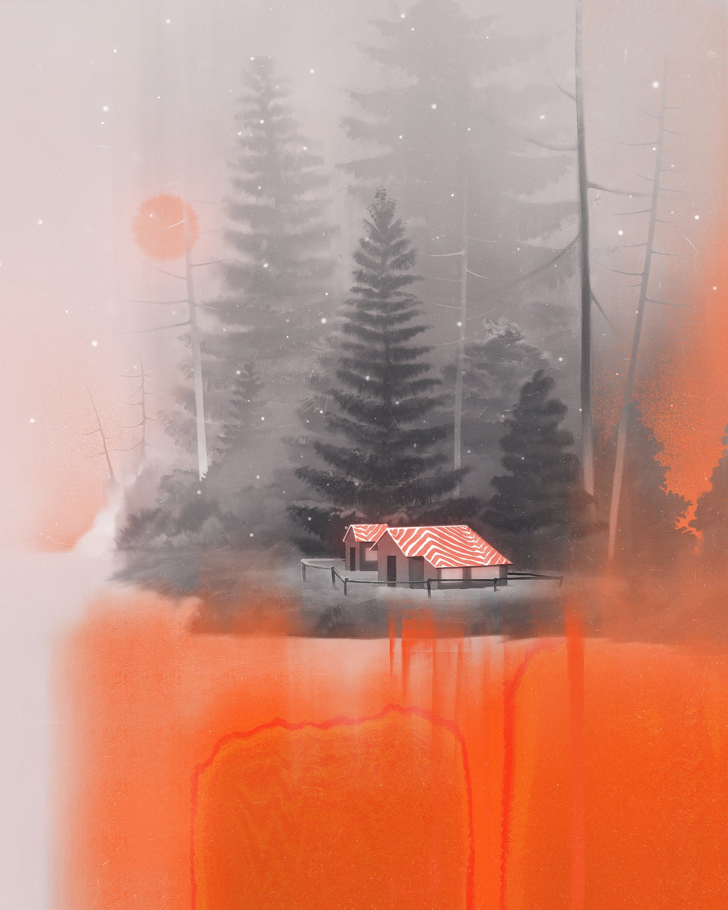 Pink Lands 24X34''